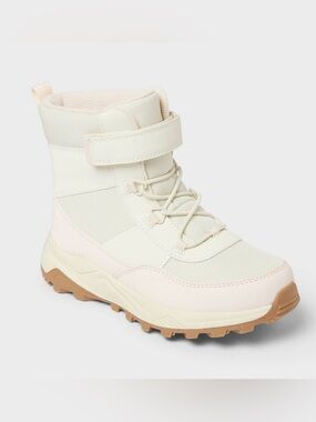 Cat & Jack Kids Faux Fur Ankle Hiker Winter Boots Waterproof Size 1